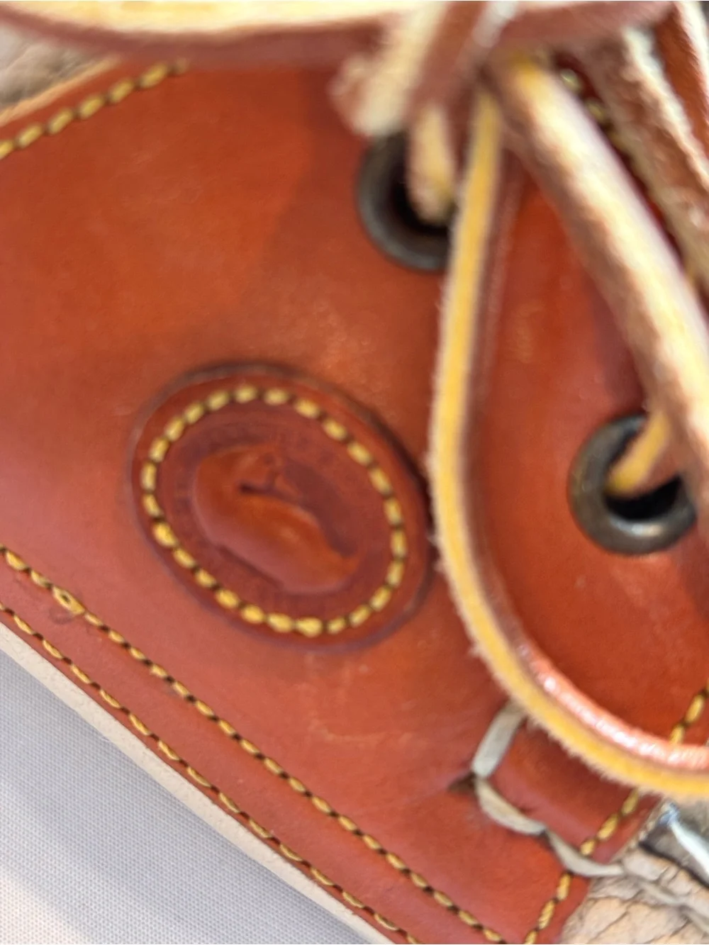 DOONEY & BOURKE Vintage Men's Two-Tone Tan Leather Boat Shoes